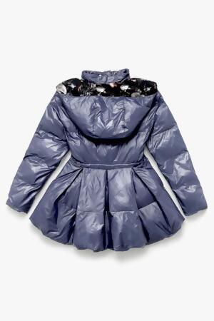 Pearl Peplum Puffer Jacket - Navy alternate image