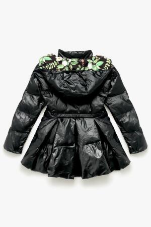 Pearl Peplum Puffer Jacket - Black alternate image