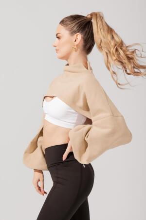 Mockneck Shruggie - Taupe alternate image