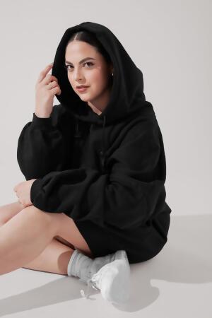 Long Cloud Hoodie - Black alternate image