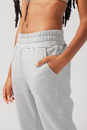 Cloud Rollover Sweatpant - Heather Grey alternate image