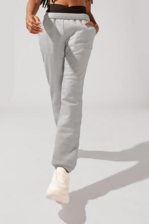 Cloud Rollover Sweatpant - Heather Grey alternate image