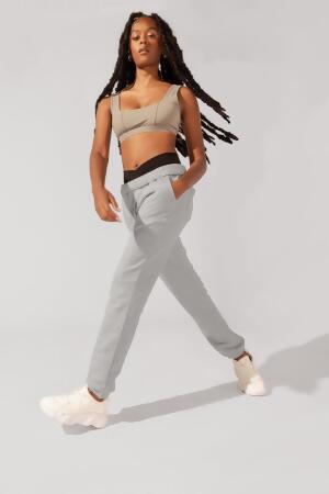 Cloud Rollover Sweatpant - Heather Grey alternate image