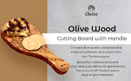 Original Olive Wood Cutting Board with Handle alternate image