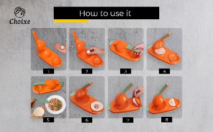 2-in-1 Manual Dough Press. Dumpling Empanada Pastries Maker alternate image
