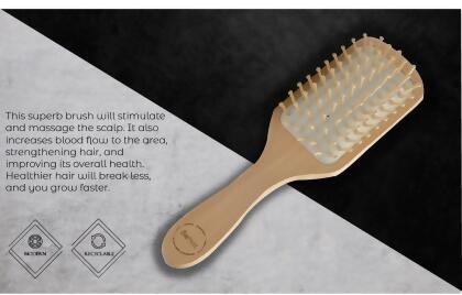 Natural Wooden Detangling Hair Brush alternate image