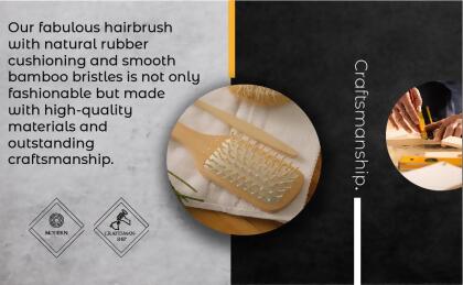 Natural Wooden Detangling Hair Brush alternate image