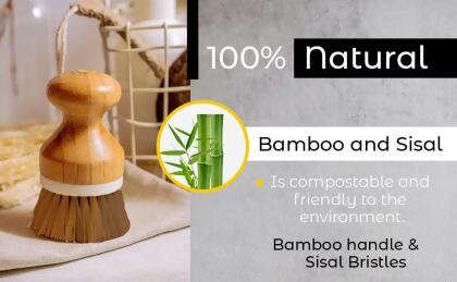 Bamboo Sisal Fiber Dish Brush alternate image
