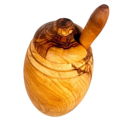 Olive Wood Honey Pot w/Honey Dipper alternate image