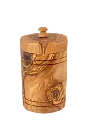 Olive Wood Spice Jar Salt Keeper w/Lid alternate image