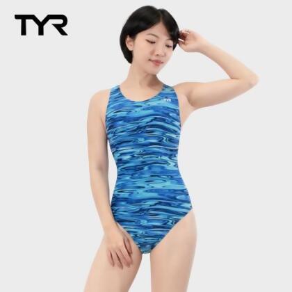 【TYR】連身中叉三角泳衣 藍色款 5252461 - M 