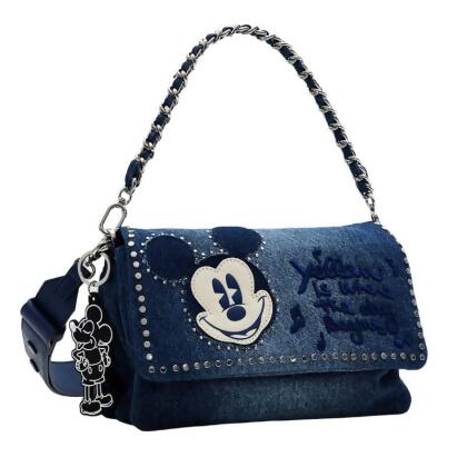 DESIGUAL BAG MICKEY ROCK DENIM DORTMUND FLAP 2.0 5053 BLUE 
