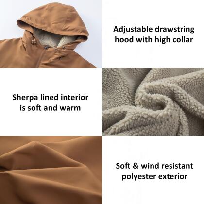 Alpine Swiss Shane Mens Sherpa Lined Parka Hooded Winter Coat Cargo Utility Jacket alternate image