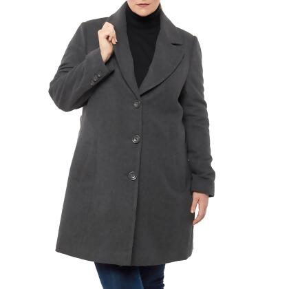 Alpine Swiss Alice Womens Plus Size Wool Overcoat Classic Notch Lapel Walking Coat alternate image