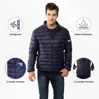 Alpine Swiss Niko Mens Down Alternative Jacket Puffer Coat Packable Warm Insulation & Lightweight alternate image
