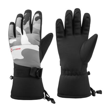 Alpine Swiss Mens Waterproof Gauntlet Snow Ski Gloves Winter Sport Snowboarding Windproof Warm 3M Thinsulate alternate image