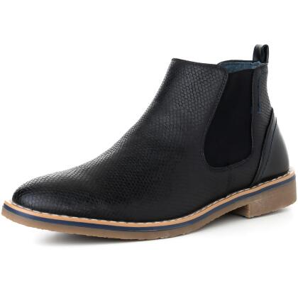 Alpine Swiss Mens Nash Chelsea Boots Snakeskin Ankle Boot Genuine Leather Lined alternate image
