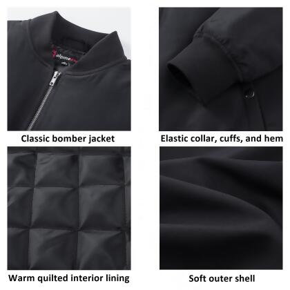 Alpine Swiss Damon Mens Bomber Jacket Lightweight Flight Jacket Windbreaker Casual Softshell Coat alternate image