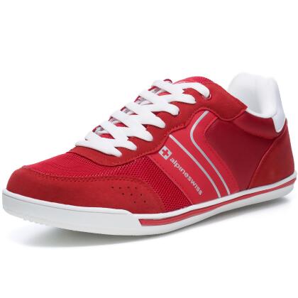 Alpine Swiss Liam Mens Fashion Sneakers Suede Trim Low Top Lace Up Tennis Shoes alternate image