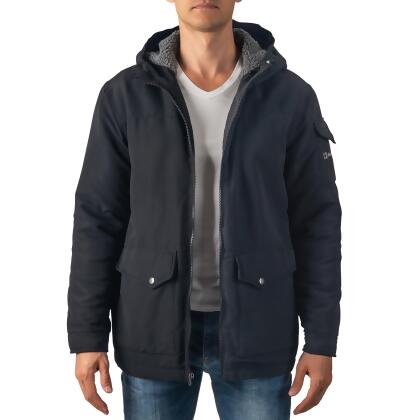 Alpine Swiss Shane Mens Sherpa Lined Parka Hooded Winter Coat Cargo Utility Jacket alternate image