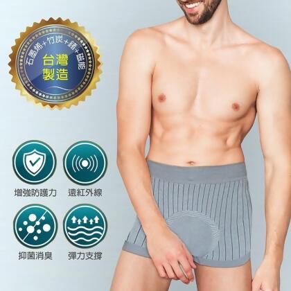 【雙能內衣褲】石墨烯+竹炭+鍺+稀土磁石能量健康男內褲-6件組 
