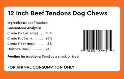 Infinite Pet Life Focused Fido Beef Tendon Chews for Dogs 6 Count Bag | Made in The USA | Beef Chew Rawhide alternate image