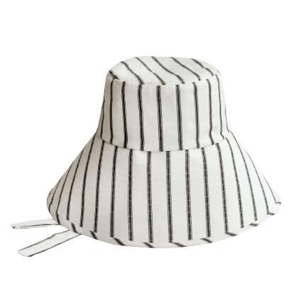 HARPER Handwoven Striped Wide-brim Hat alternate image