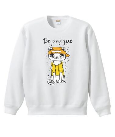 【Teeway】女-刷毛厚棉Tee-戴帽貓 