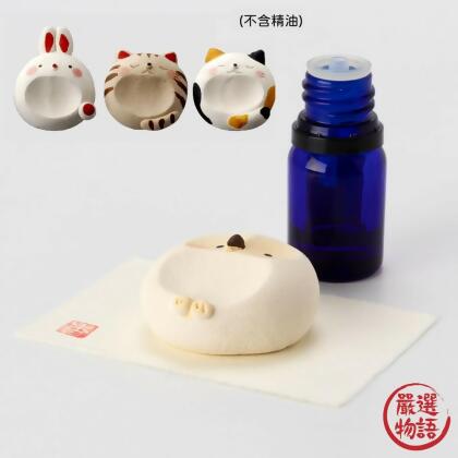 日本製 香氛石 陶瓷 擴香石 防蚊磚 精油 兔子 虎斑貓 三花 除臭 薰香 芳香石 防蚊石