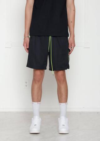 Blank State Men's Snap Button Gym Shorts in Black 