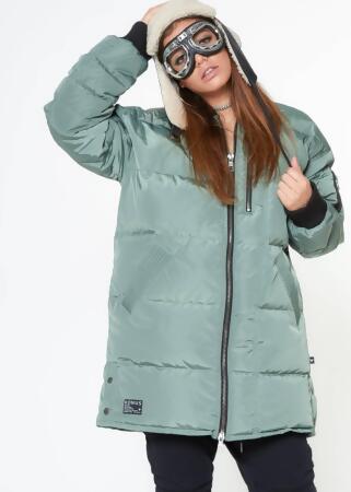 Konus Men's Mid Length Duck Down Parka in Olive alternate image