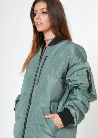 Konus Men's Mid Length Duck Down Parka in Olive alternate image