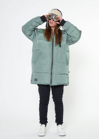 Konus Men's Mid Length Duck Down Parka in Olive alternate image