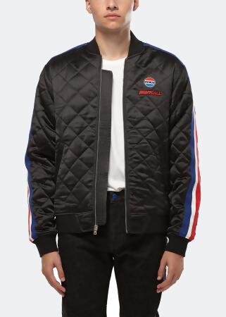 Konus Men's Quilted Satin Jacket in Black alternate image