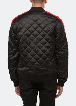 Konus Men's Quilted Satin Jacket in Black alternate image