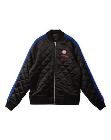 Konus Men's Quilted Satin Jacket in Black alternate image