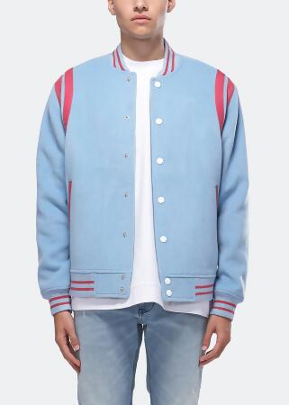 Konus Men's Wool Blend Varsity Jacket in Blue alternate image