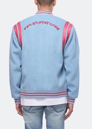 Konus Men's Wool Blend Varsity Jacket in Blue alternate image