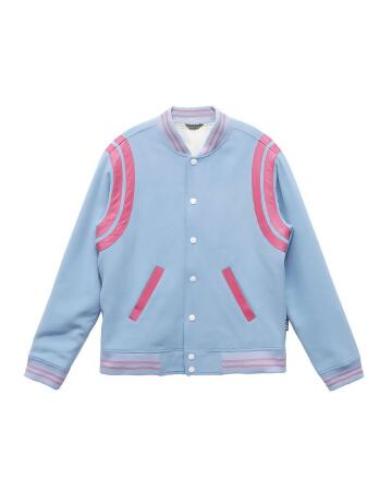 Konus Men's Wool Blend Varsity Jacket in Blue alternate image