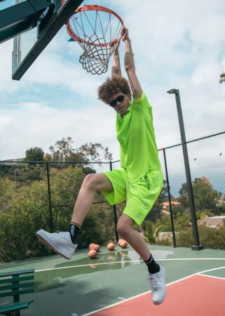 Blank State Men's Snap Button Gym Shorts in Neon alternate image