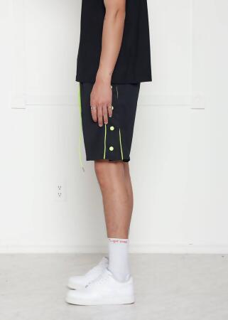 Blank State Men's Snap Button Gym Shorts in Black alternate image