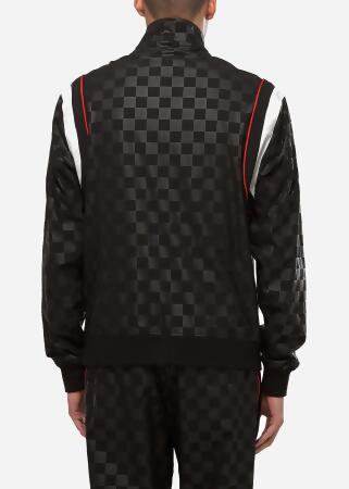 Konus Men's Tonal Checkered Jacket in Black alternate image