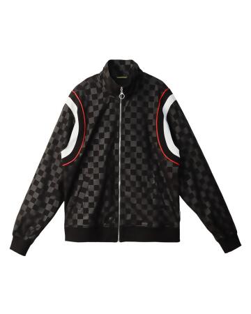 Konus Men's Tonal Checkered Jacket in Black alternate image