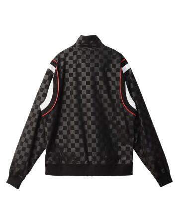 Konus Men's Tonal Checkered Jacket in Black alternate image