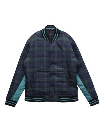 Konus Men's Plaid Bomber Jacket in Green alternate image