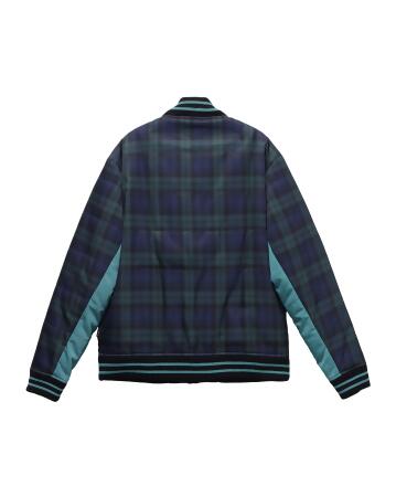 Konus Men's Plaid Bomber Jacket in Green alternate image