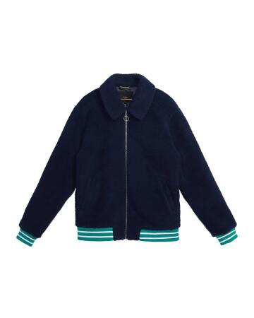 Konus Men's Sherpa Zipup Jacket in Navy alternate image
