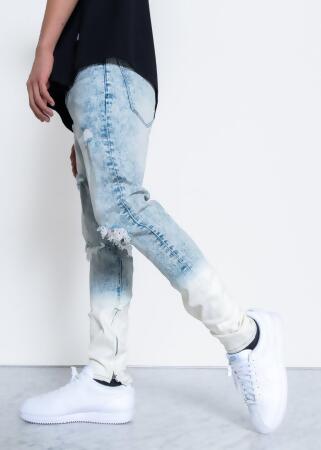 Konus Men's Acid Washed Jean in Blue alternate image