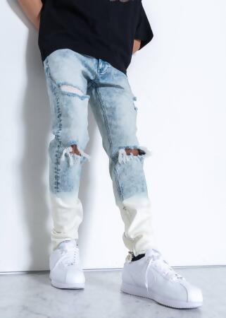 Konus Men's Acid Washed Jean in Blue alternate image