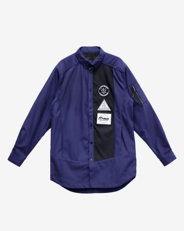 Konus Unisex Contrast Panel Long Shirt Jacket alternate image